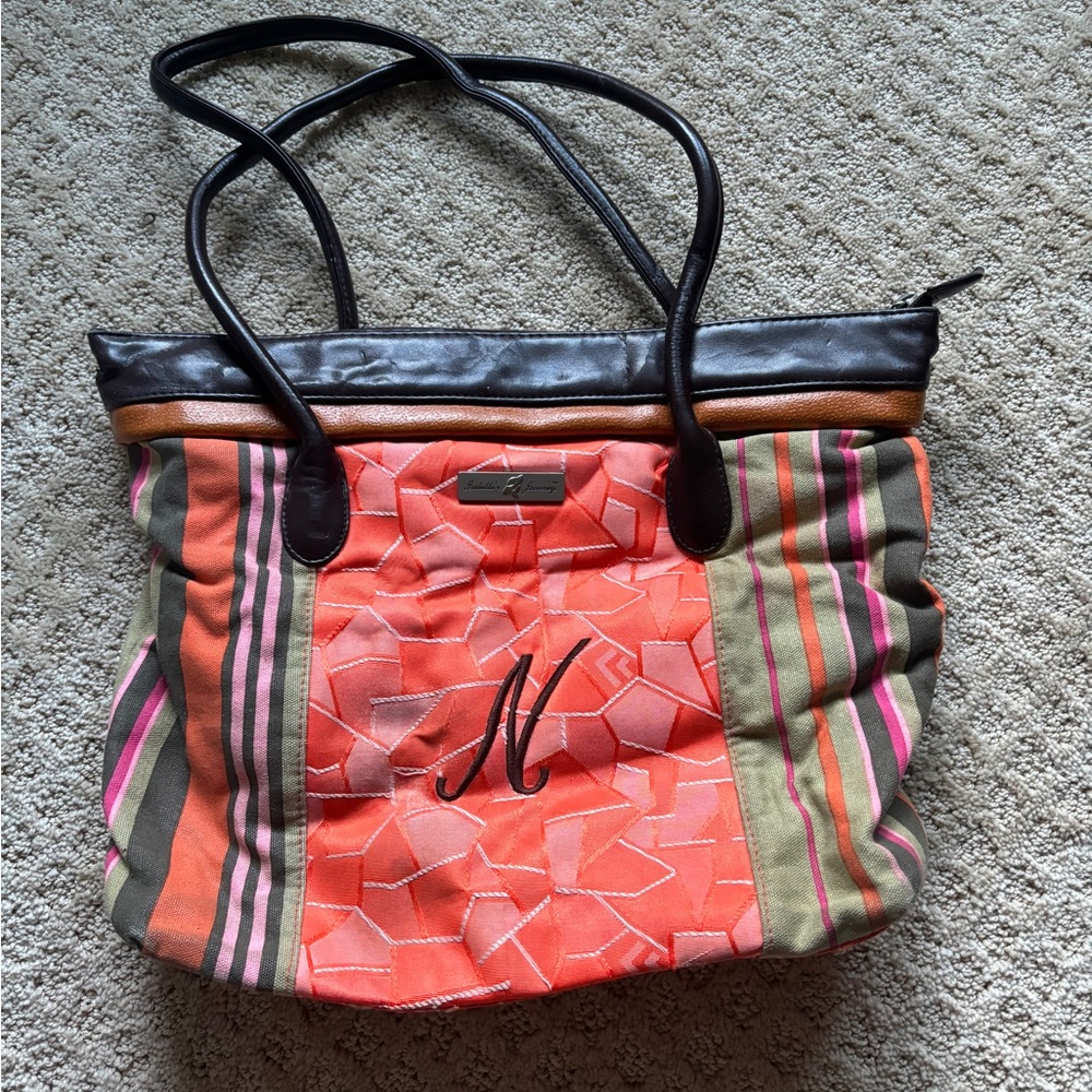 Brand Multicolor Striped Women's Bag